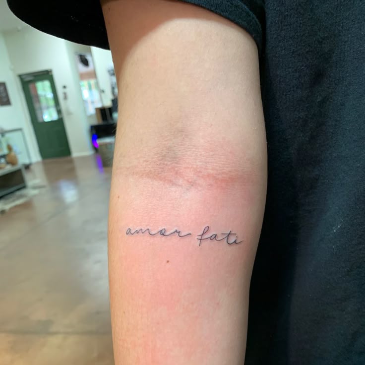 Small tattoos with meaning | Amor Fati aka Love of Fate