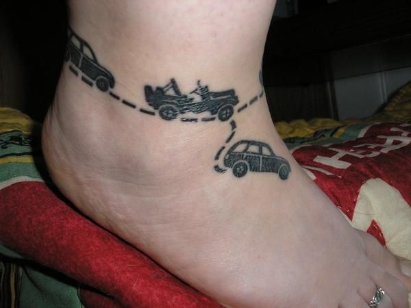 Cute Jeep tattoo idea