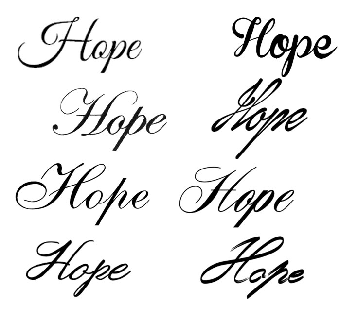 Hope Tattoo Ideas.... I Cant decide which one i should do, ?