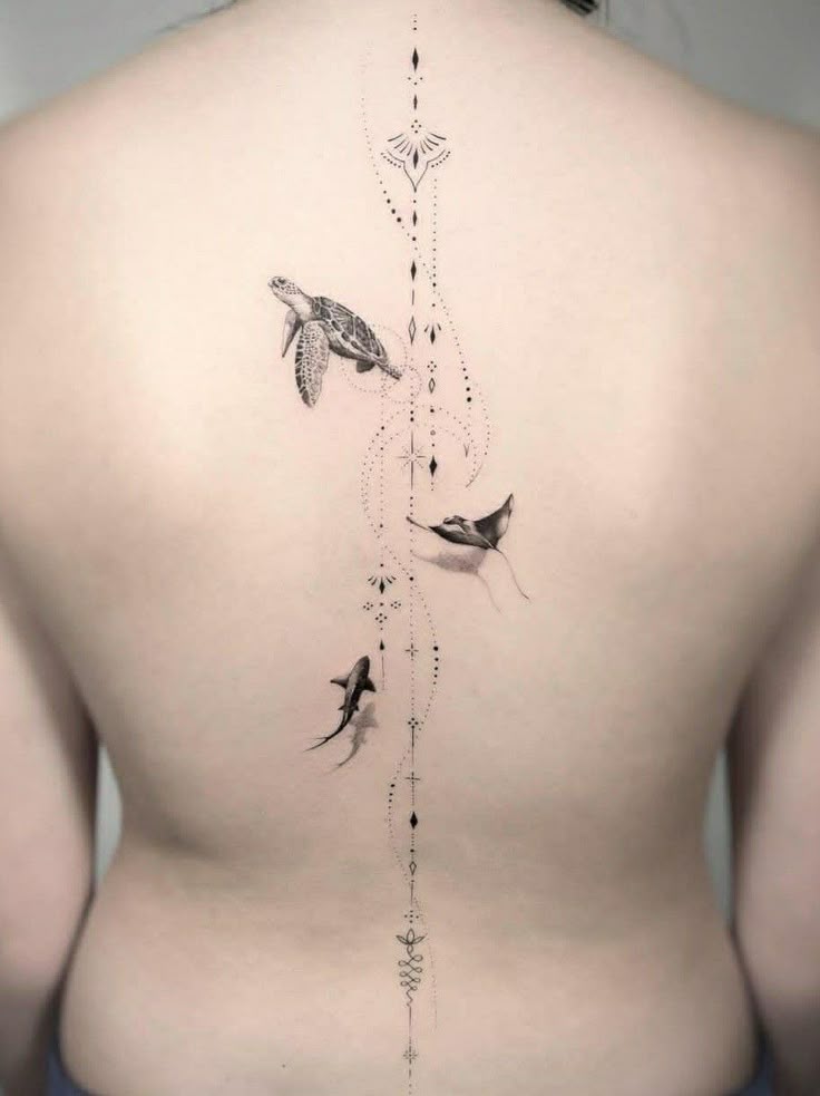 Pin by Victoria Soroczynski on Tattoos | Spine tattoos for women, Tattoos,  Turtle tattoo designs