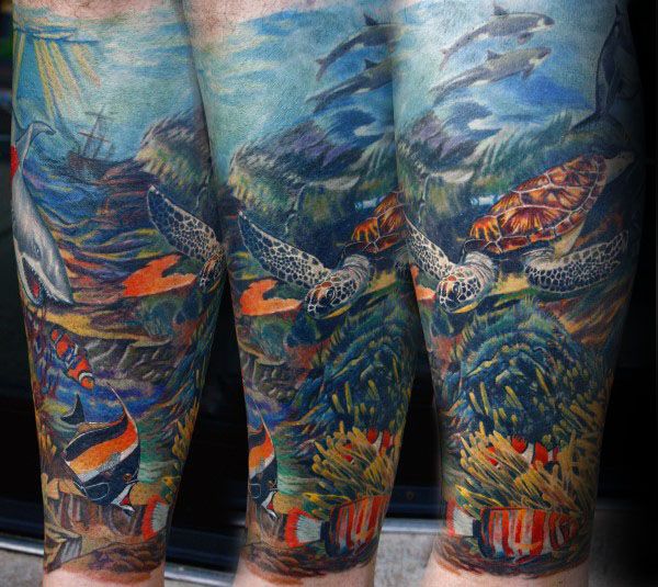 50 Unique Coral Reef Tattoo Designs for Men