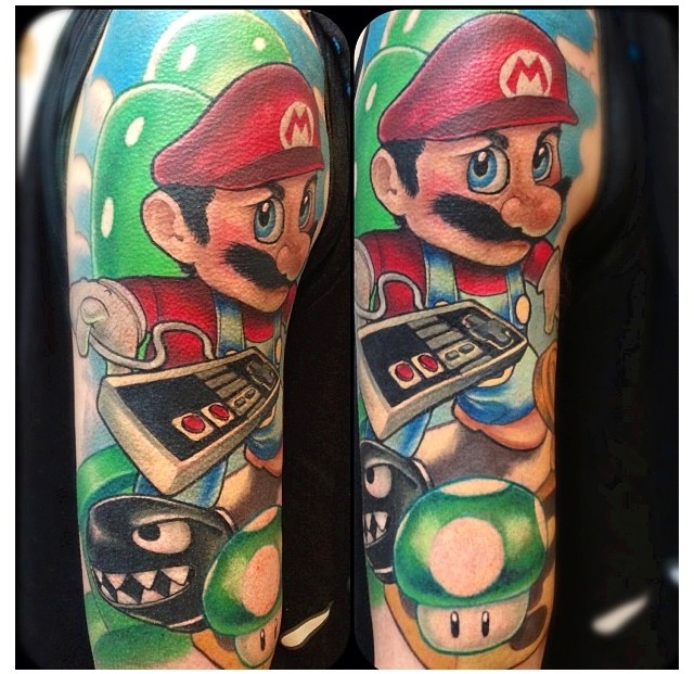 Super Mario Brothers Tattoo