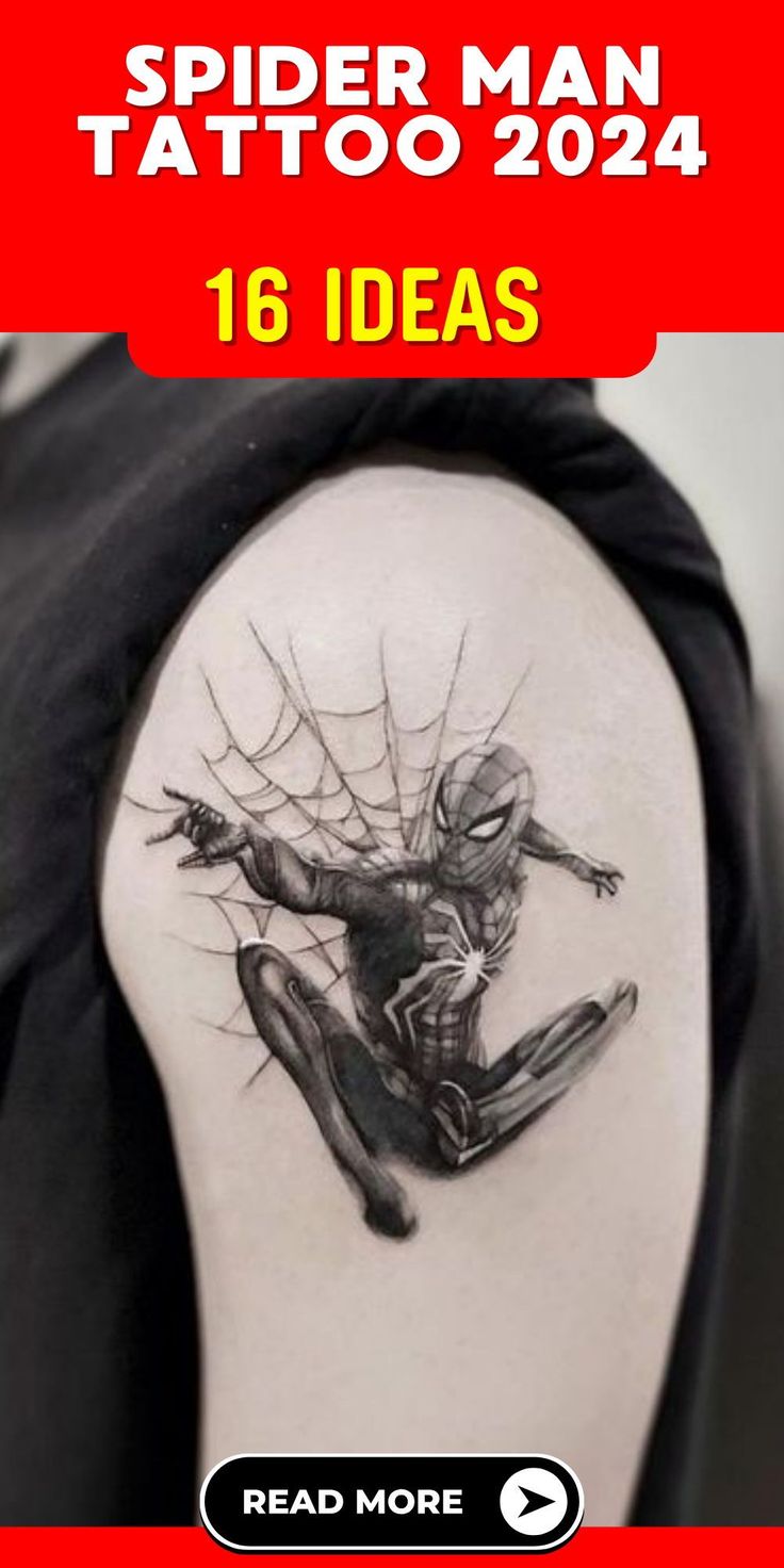 Spider Man Tattoo 2024: Crafting Small, Minimalist Ideas with Black  Detailing