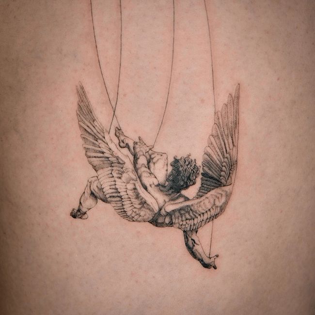Pin by alyeska on tattoo | Angel tattoo designs, Fallen angel tattoo, Angel  tattoo for women