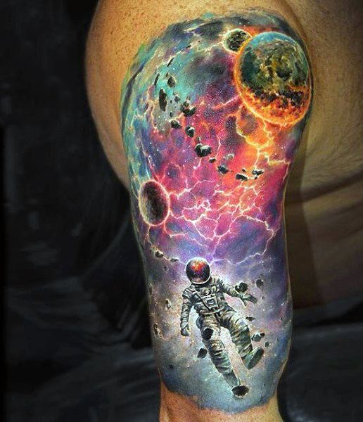 100 Amazing Astronaut Tattoo Designs for Men