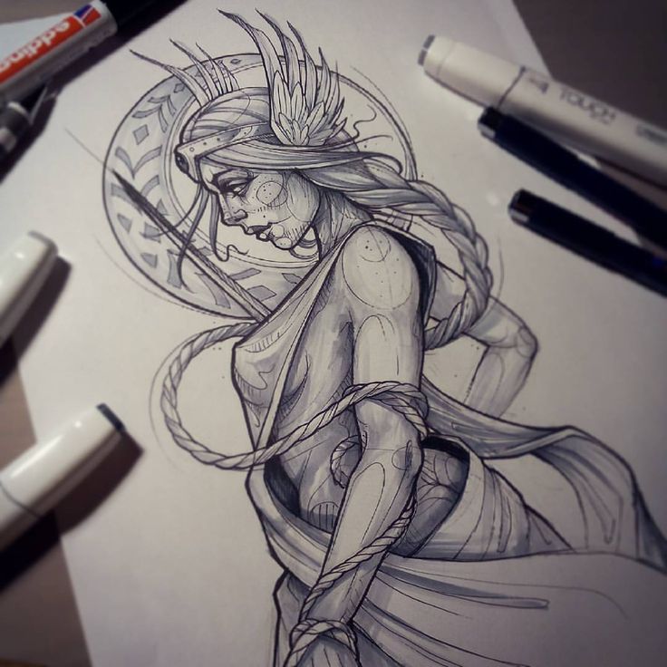 Freya/shades// #sketch #tattoosketch #customsketch #lines #linework #mythology #nordic #goddess #freya #nightshift #nightowlin #katiberinkey