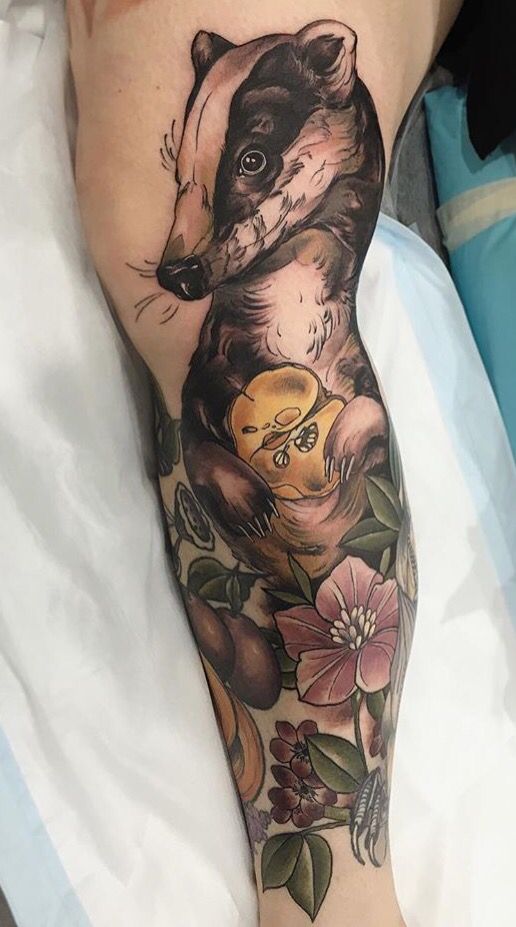 Sophia Baughan badger tattoo