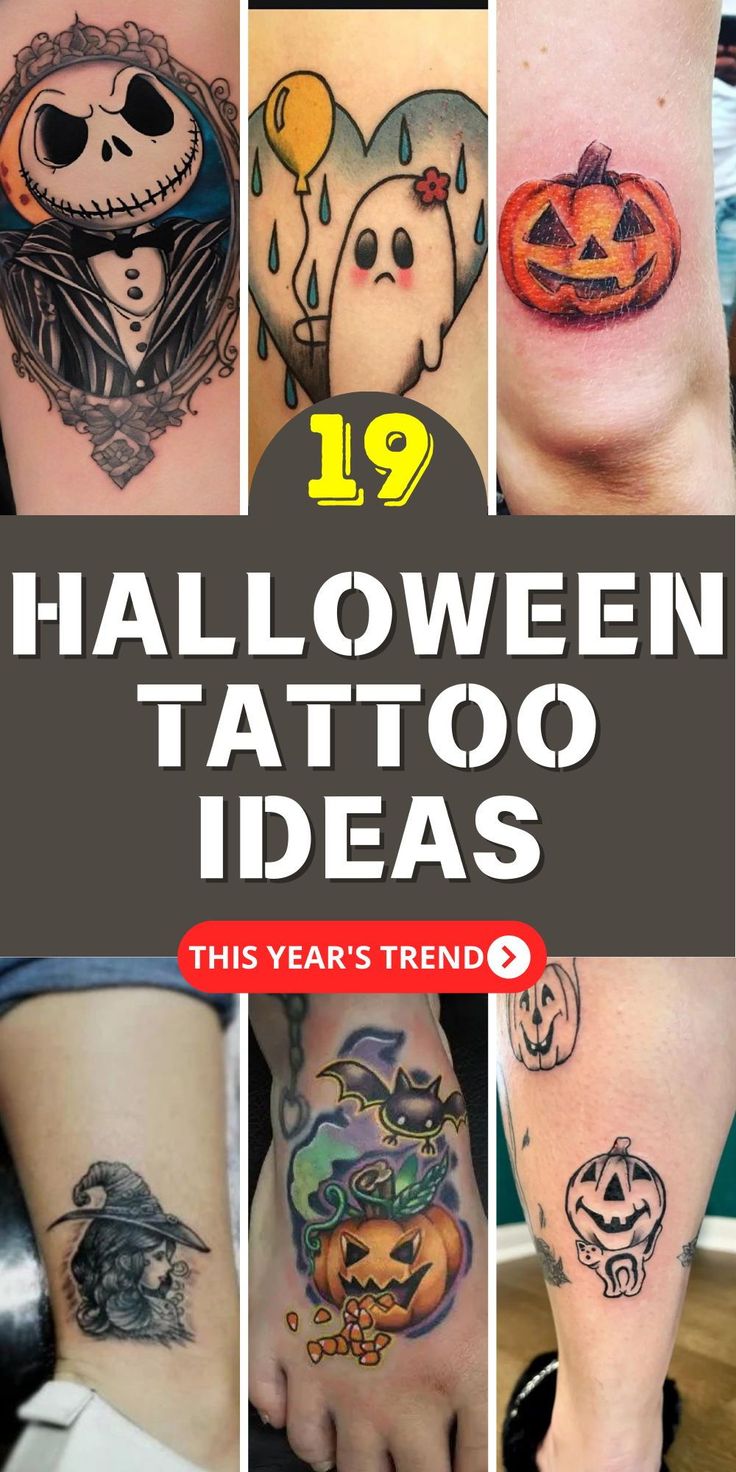 Matching Halloween Tattoo Ideas for Women and Men with Cute Pumpkins and  Simple Flash Designs