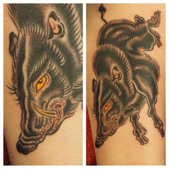 Wild boar Tattoo, boar tattoo, boar tattoo designs, japanese boar tattoo,  traditional boar tattoo
