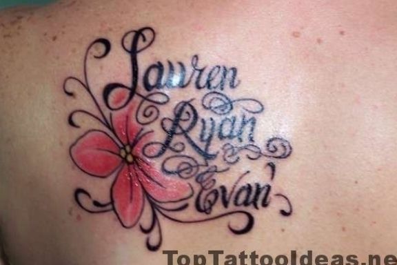 Kids Names Tattoos For Moms | Name tattoos for moms