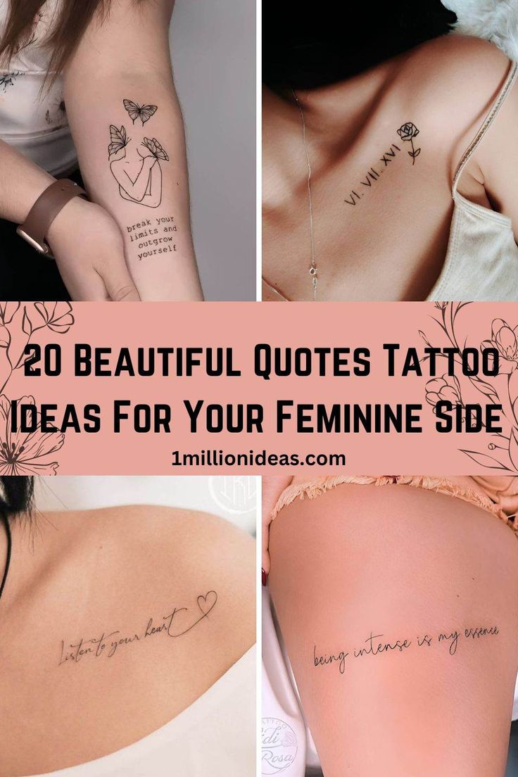 20 Beautiful Quotes Tattoo Ideas For Your Feminine Side