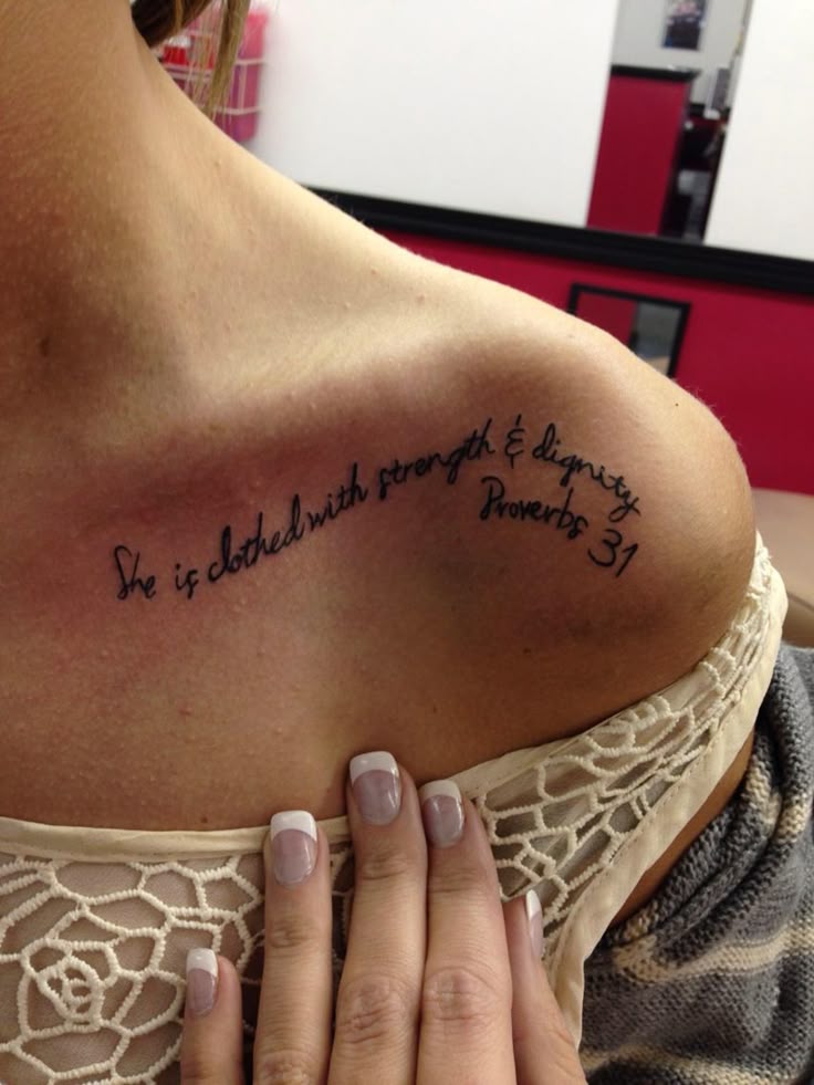Collar Bone Tattoo Bible Verse