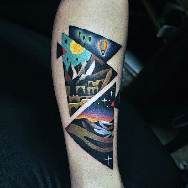 87 Terrific Triangle Tattoo Designs