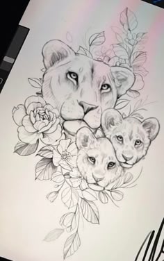 8 Lioness Cubs Tattoo Designs ideas | lioness and cub tattoo, cubs tattoo, lion  tattoo