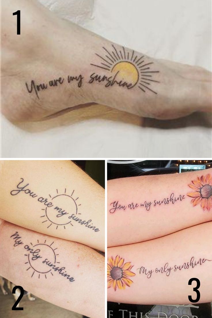 27 You are my Sunshine Tattoo Ideas