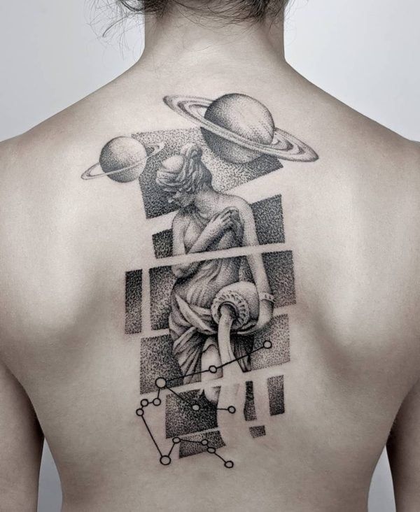 30 Aquarius Tattoo Designs: Symbolize Your Zodiac Energy