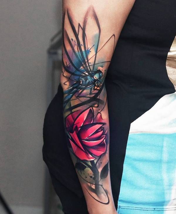 90 Feminine and Inspiring Dragonfly Tattoos for Women | Art and Design