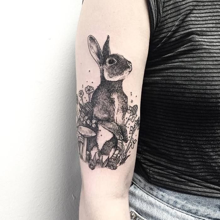 40 Adorable Rabbit Tattoo Design Ideas - Page 4 of 4 - TattooBloq