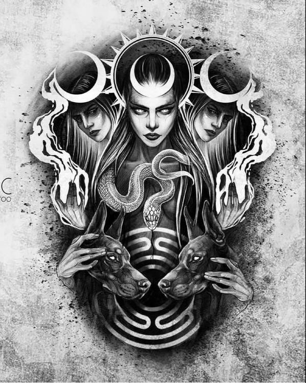 Discover 26 Triple Goddess and Hecate Goddess Ideas | witch tattoo, goddess  tattoo, hecate tattoo design and more