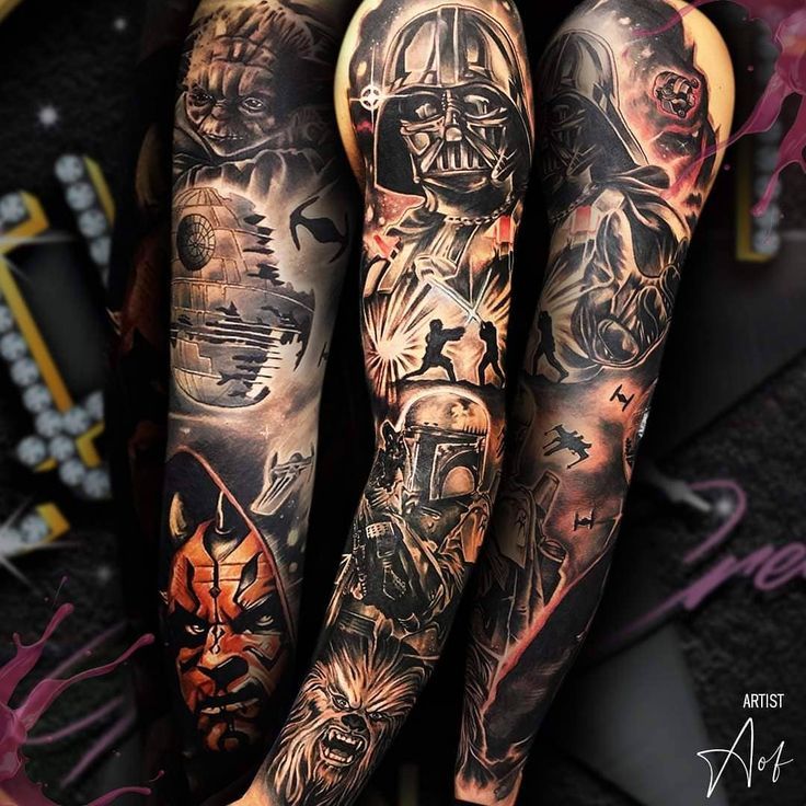 Full-sleeve Starwars Tattoo Celebrity Ink™