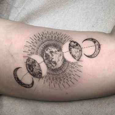 30 Meaningful Moon Tattoos & Moon Phase Tattoo Ideas