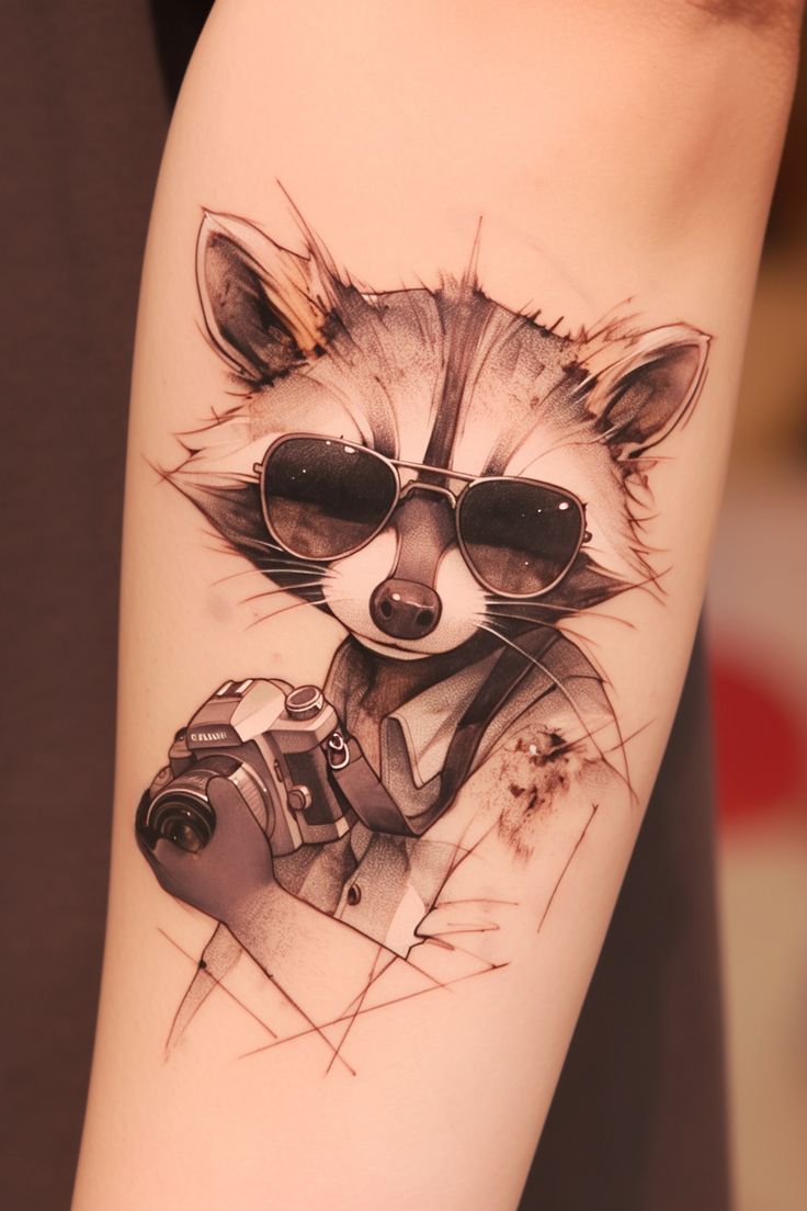 31 Unique Raccoon Tattoo Ideas That Are Not Only Cute But Also Simple &  Funny