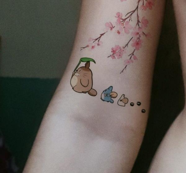 Totoro Dandelion Tattoo