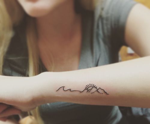 ocean and mountain tattoo
