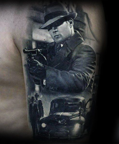 50 Tommy Gun Tattoo Ideas for Men