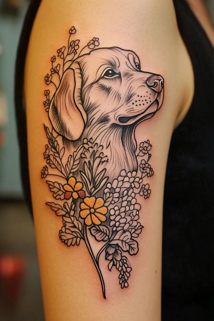Stunning Labrador Tattoo Ideas For Her