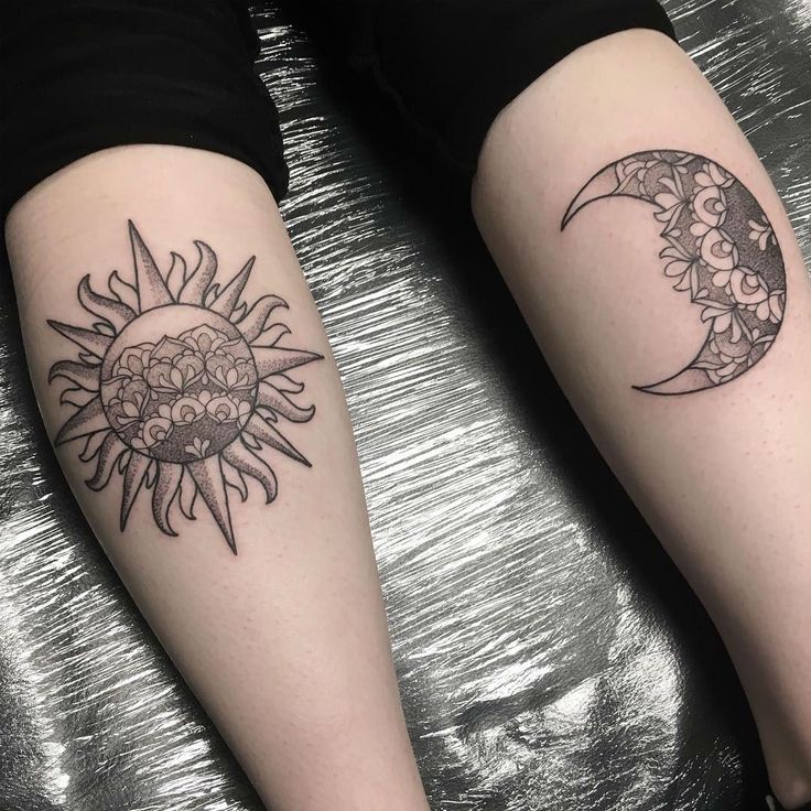 25 Sun and Moon Tattoo Design Ideas