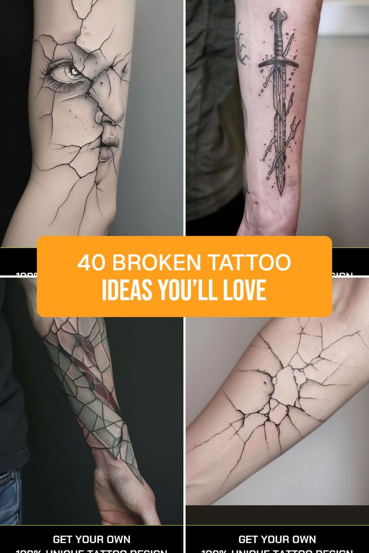 40 Broken Tattoo Ideas You'll Love