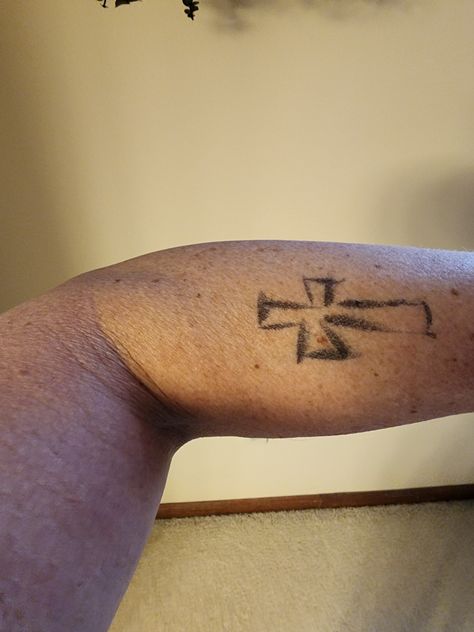 Atheism symbol tattoo on my right wrist!