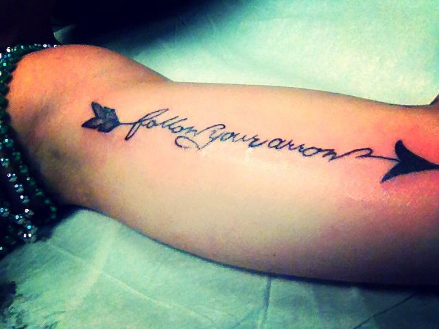 Follow your arrow tattoo. An arrow can only be shot by pulling it backwards. When life is dragging you back with difficulties, it means it's going to launch you forward into something