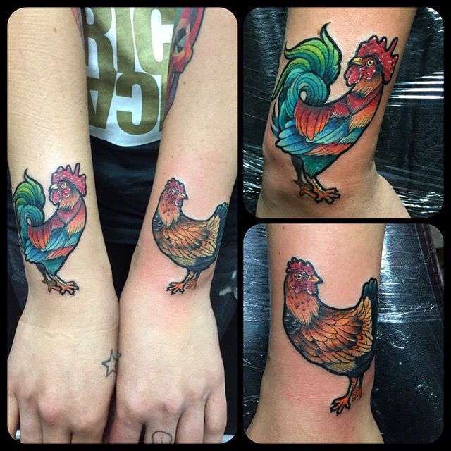 Chicken tattoo neotraditional By Juan David Castro R