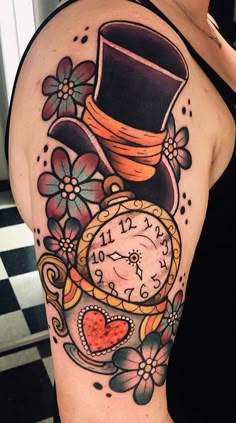 Mad Hatter Sleeve Tattoo