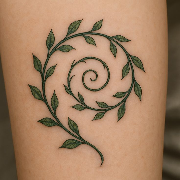 Pin by monica de leon on Ink in 2025 | Spiral tattoos, Druid tattoo, Plant  tattoo