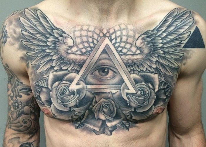 Pin by Lesley Wu on Tattoos | Cool chest tattoos, Chest piece tattoos, Full  chest tattoos