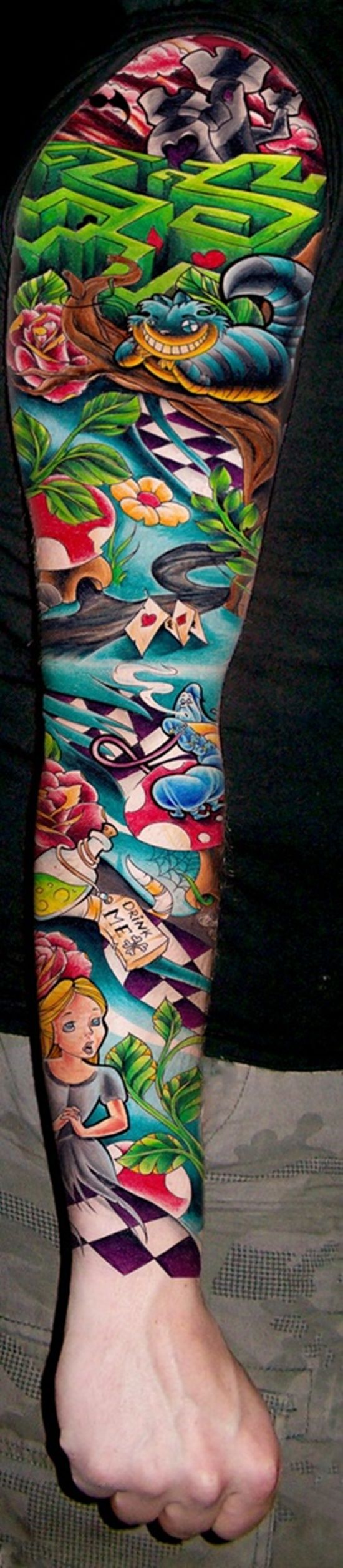30 Alice in Wonderland Tattoo designs with meaning!