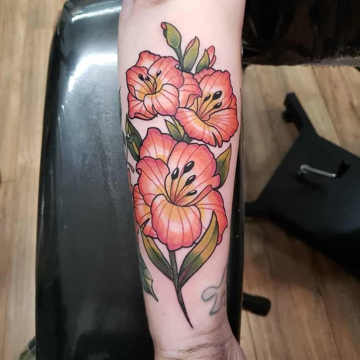 Gladiolus Flower Tattoo Ideas