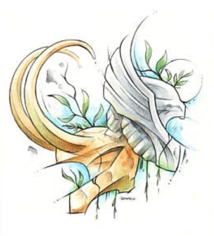 Thor and Loki's helmets