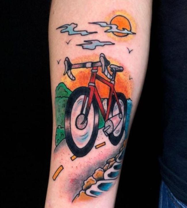95+ Amazing Bicycle Tattoos Designs with Meanings and Ideas - Body Art Guru