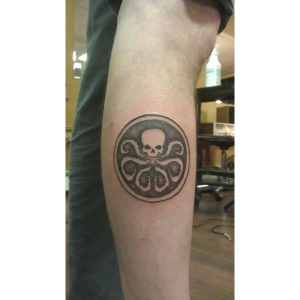 Hydra Tattoo by glowcat ❤ liked on Polyvore featuring accessories and body  art