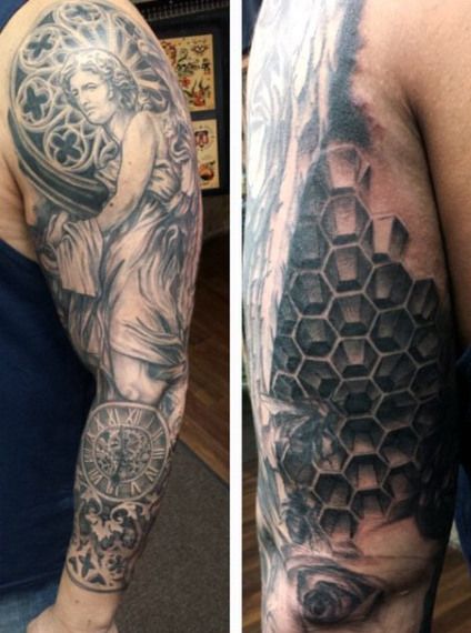 80 Honeycomb Tattoo Designs for Men