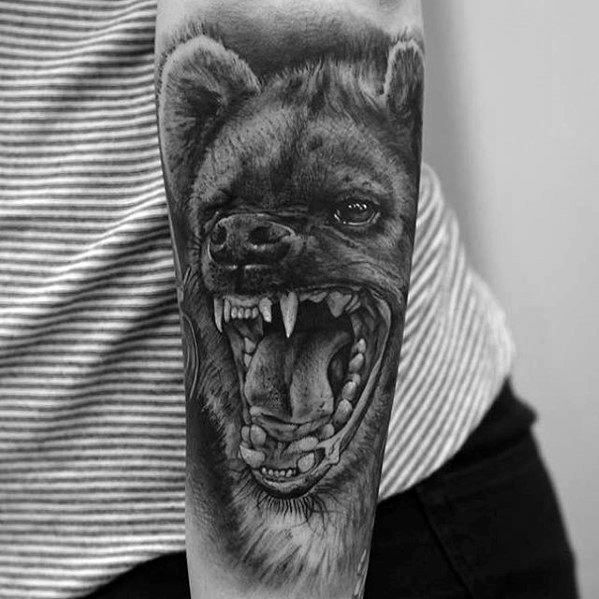 60 Hyena Tattoo Designs for Men
