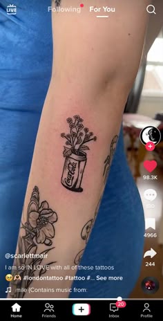 Traditional Liquor Bottle Tattoo