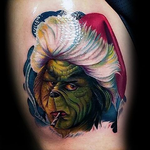 30 Dazzling Grinch Tattoos for Men