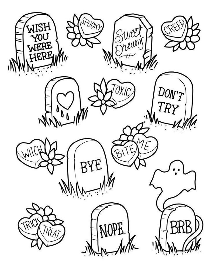 Halloween Tombstone Tattoo Flash - Halloween flash tattoos, hearts and  tombstones - #FLASH #GeometricTatt… | Halloween tattoos, Tombstone tattoo,  Tattoo flash art