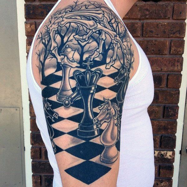60 Epic King Chess Piece Tattoo Designs for Men