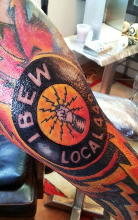IBEW logo, Electrical, sleeve...tattoo
